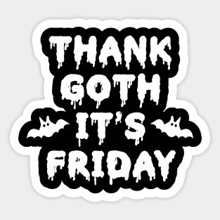 Thank Goth It's Friday Sticker